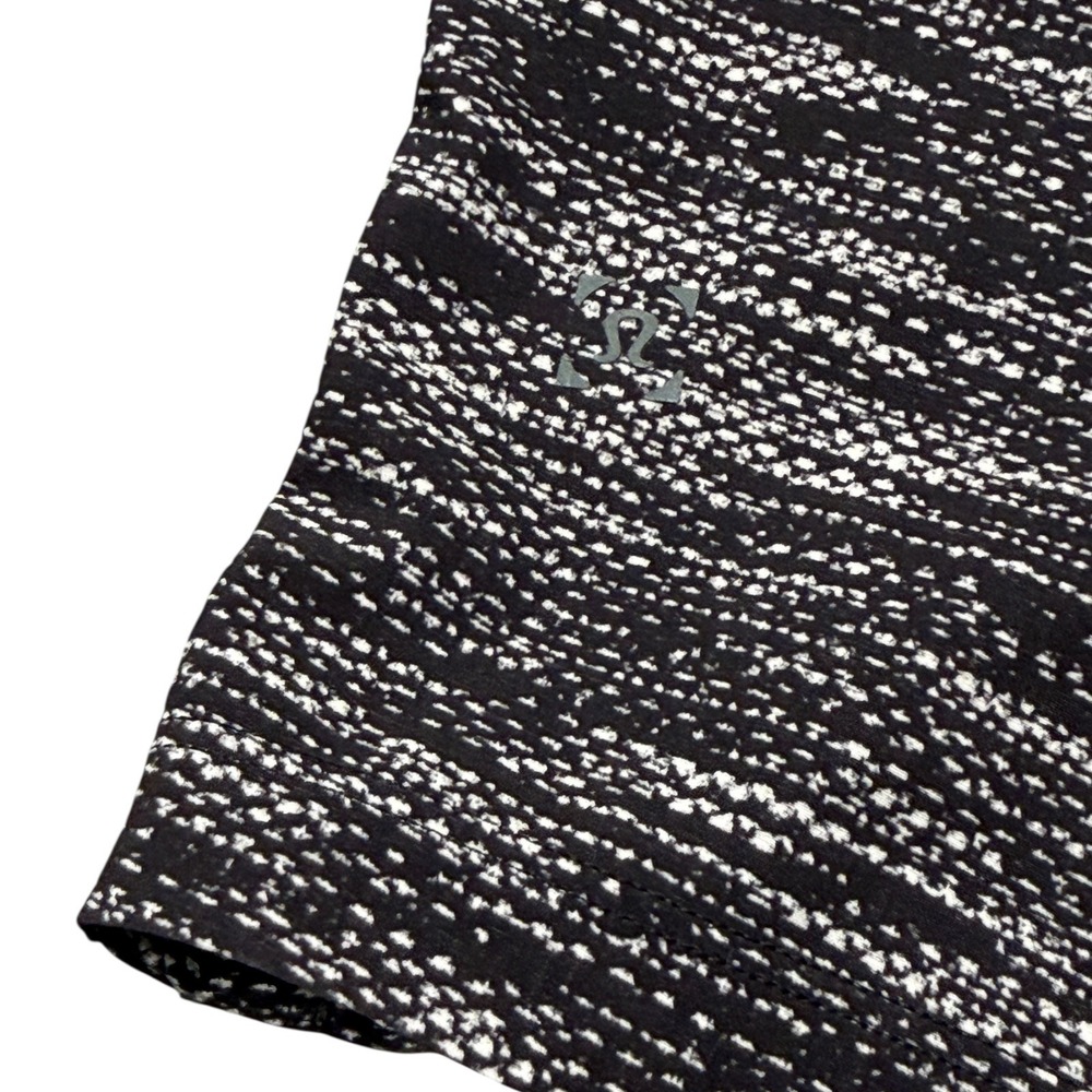 Lululemon Mens Space Dye Athletic Shorts Black White Medium 9 Inch Inseam - Picture 7 of 8
